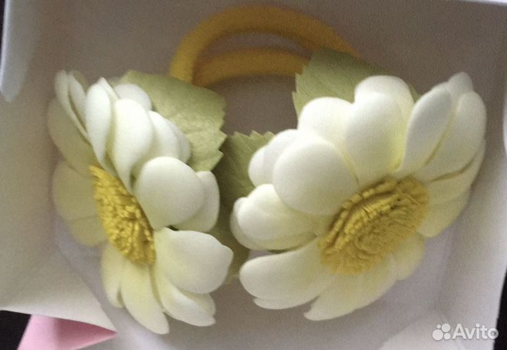 Ромашки - резинка для волос