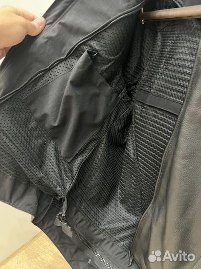 Мотокуртка кожаная мужская 52