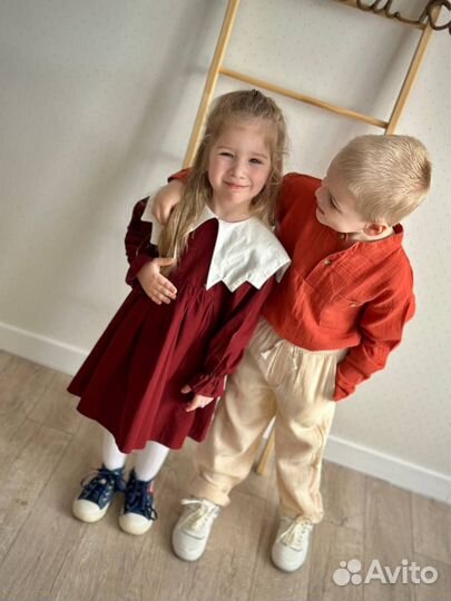 Муслиновый костюм для мальчика 92-128