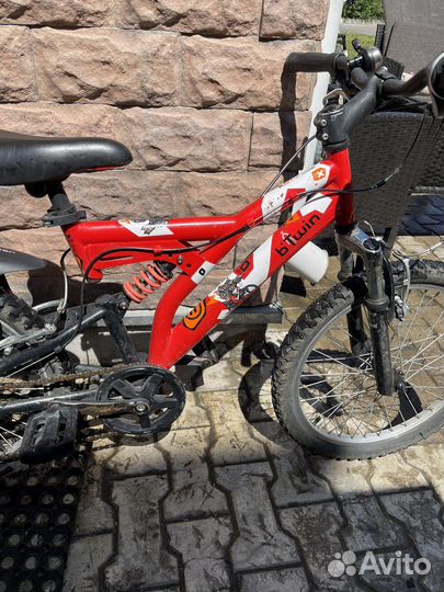 Детский велосипед b'twin full suspended 