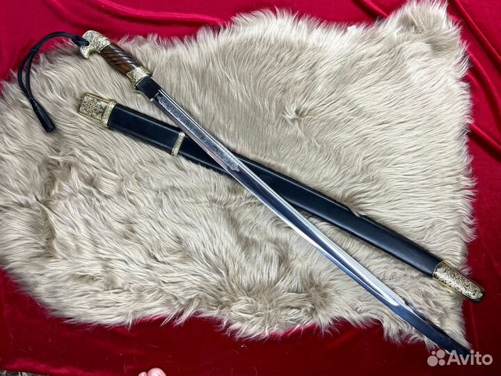 Шашка офицерска резная 3 дола