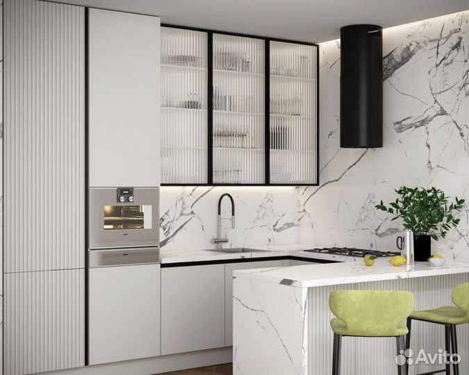 Кухня под потолок в новостройку