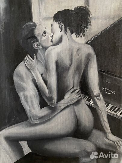 Картина маслом «влечение» на холсте