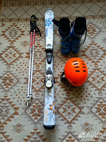 Горные лыжи детские 120 см комплект