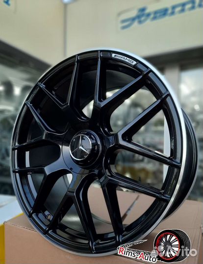 Разноширокие диски на Mercedes R19 5x112 чёрный гл