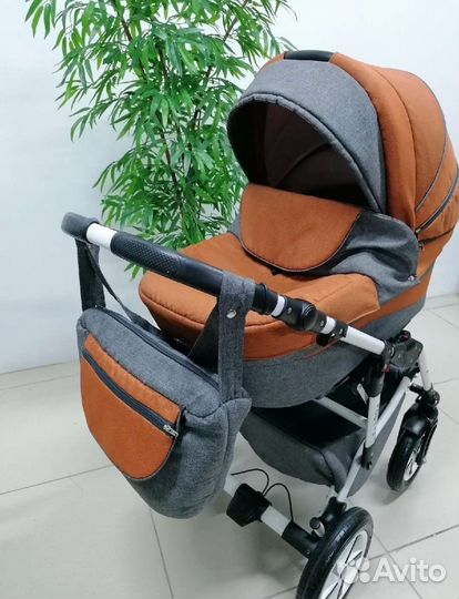 Коляска 2в1 Marimex Doris (графит с терракотом)