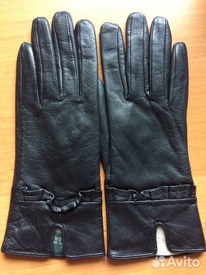 Перчатки женские кожаные новые