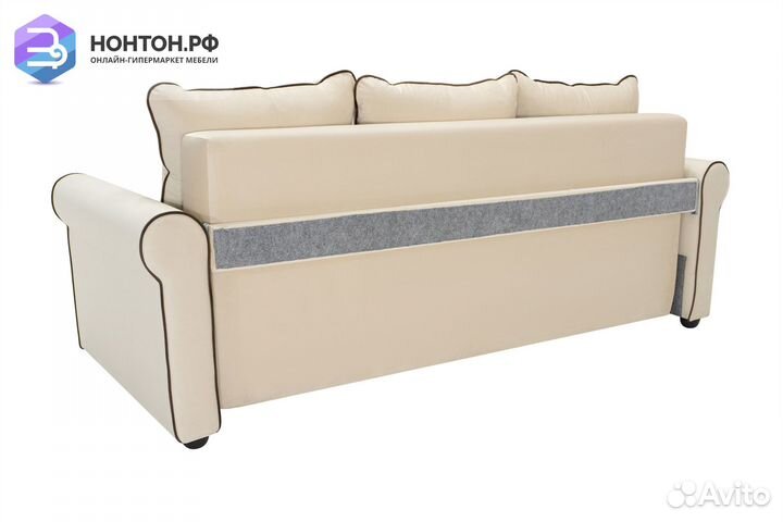 Диван еврокнижка Верона велюр бежевый