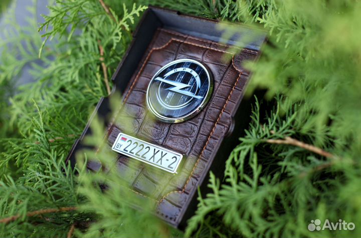 Обложка для автодокументов с лого и номером