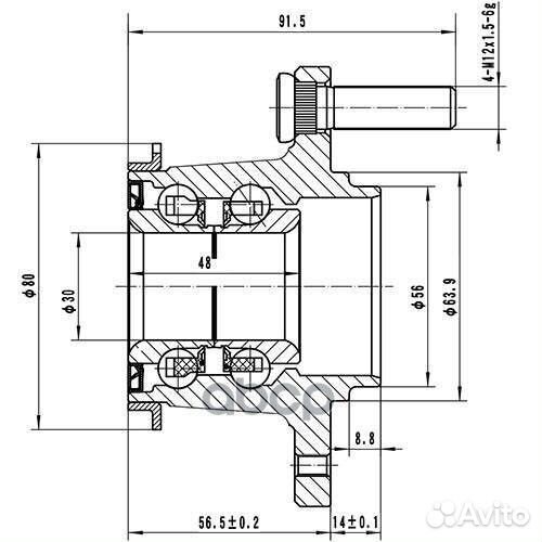 Ступица задняя зад Z89281R Zikmar