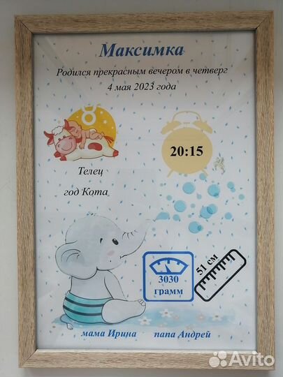 Детская метрика/постеры