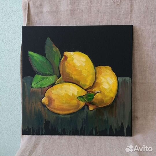 Картина с лимонами