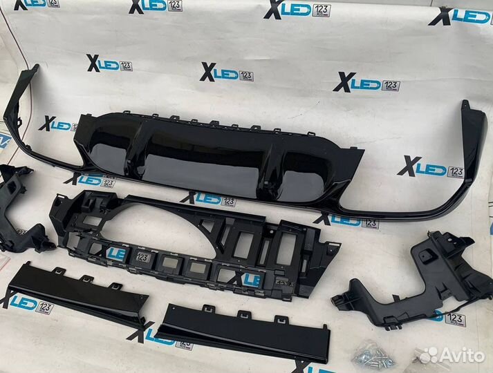 Диффузор заднего бампера Mercedes w213 рестайл