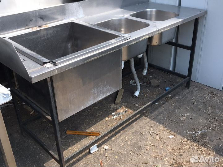 Мойка трехсекционная 202*75см