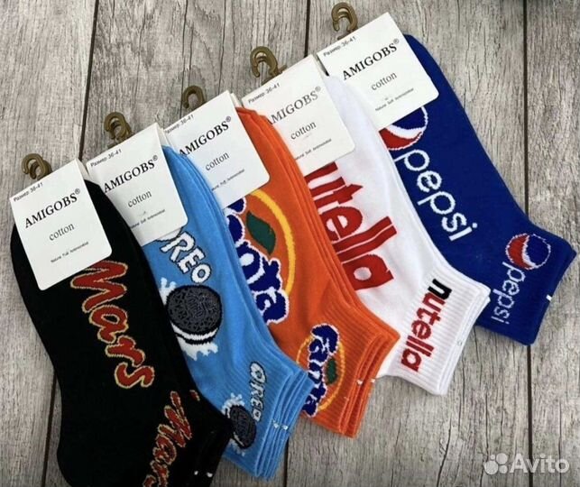 Носки с принтом М/Ж