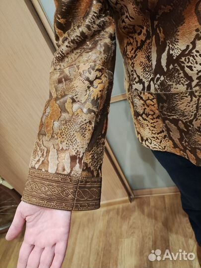 Куртка кожаная, дизайнерская работа, женская 46