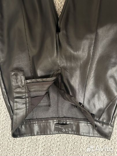 Кожаные брюки женские