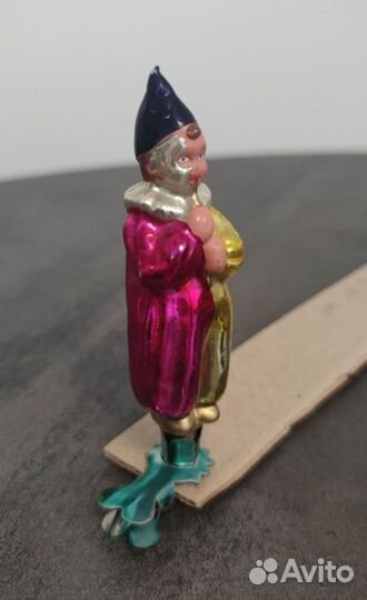 Ёлочная игрушка СССР клоун