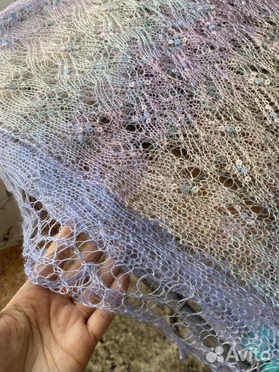 Пуховый платок паутинка