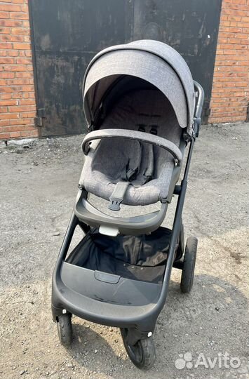 Коляска stokke trailz 2 в 1 черное шасси