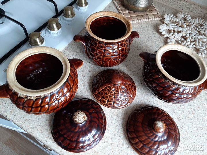 Горшочки для запекания глиняные