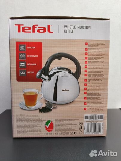 Новый Чайник Tefal 2.7 л со свистком + индукция