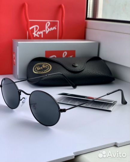 Очки ray ban oval черные