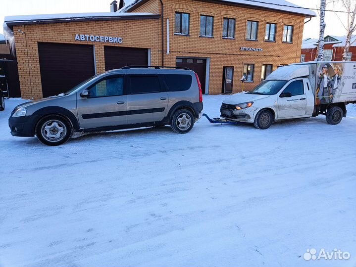 Услуги эвакуатора, жёсткая сцепка