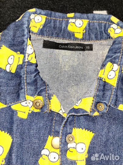 Джинсовая рубашка Simpsons calvin klein jeans xs