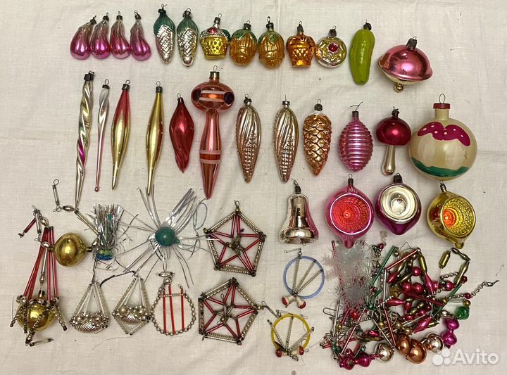 Елочные игрушки времен СССР