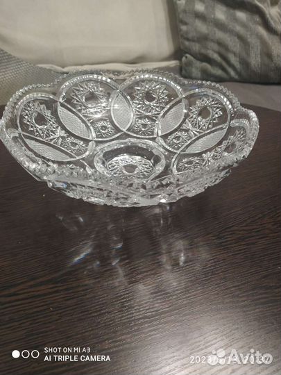 Салатник- фруктовница.ссср.Хрусталь