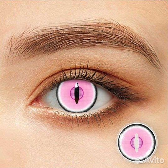Цветные линзы розовый цвет