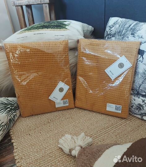 Покрывало hm home Плед вафельный zara home h&m