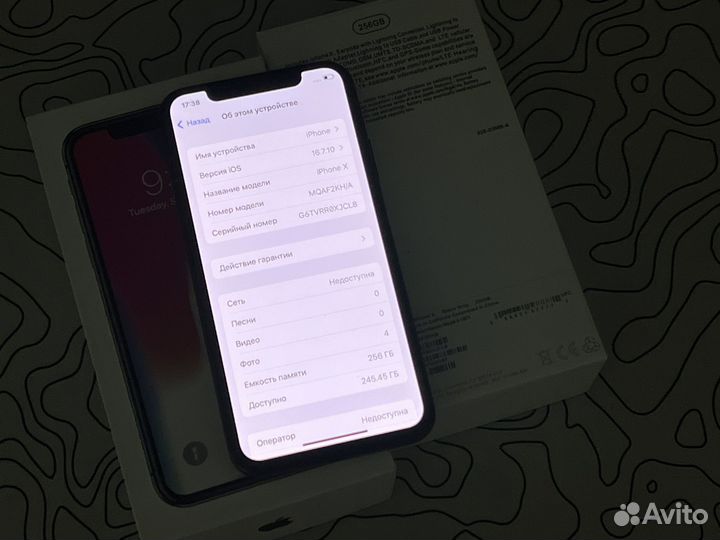 iPhone X, 256 ГБ
