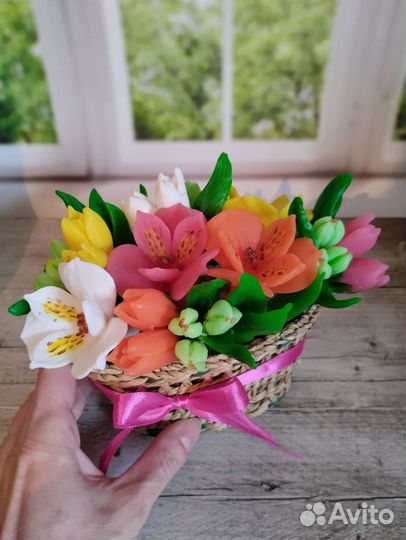 Букет альстромерий из мыла 