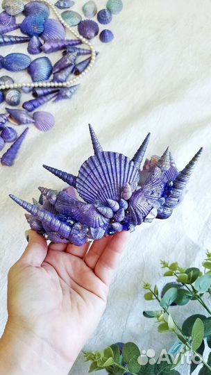 Морской ободок русалки ручной работы
