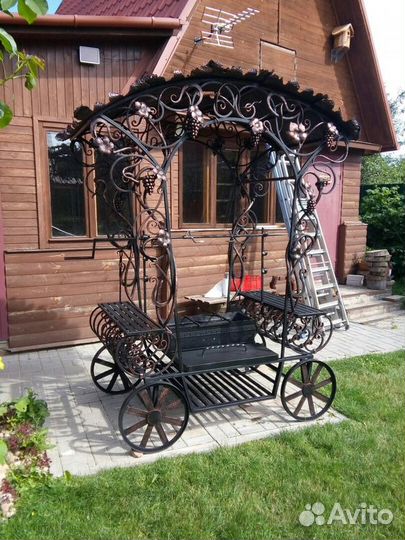 Мангал кованый с крышей