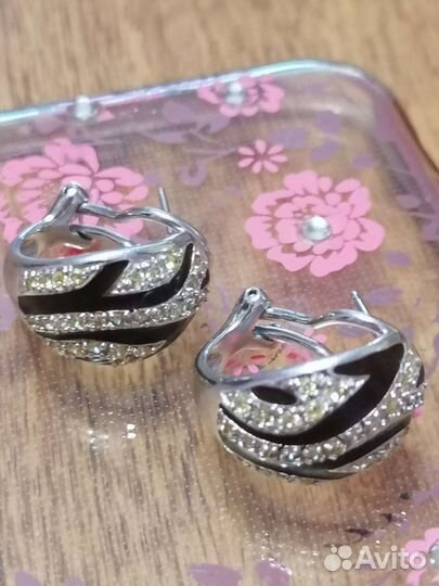 Серьги серебро