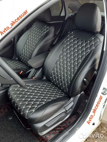 Чехлы Лада Веста св Кросс - LADA Xray с бежевой