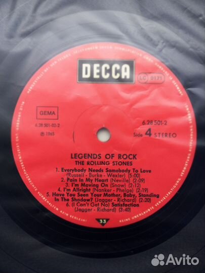 Deca The Rolling Stones - Legends Of Rock 2 LP