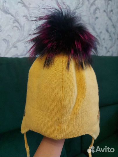 Шапка зимняя шерсть для девочки