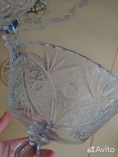 Ваза хрустальная для фруктов