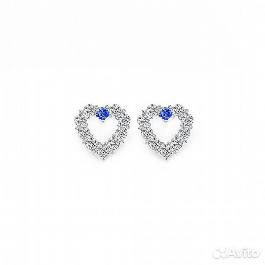 Серьги - гвоздики со стразами