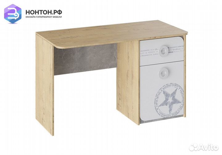 Письменный стол Мегаполис бунратти / белый с рисун