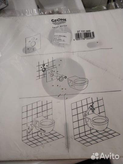 Унитаз подвесной с инсталляцией Grohe