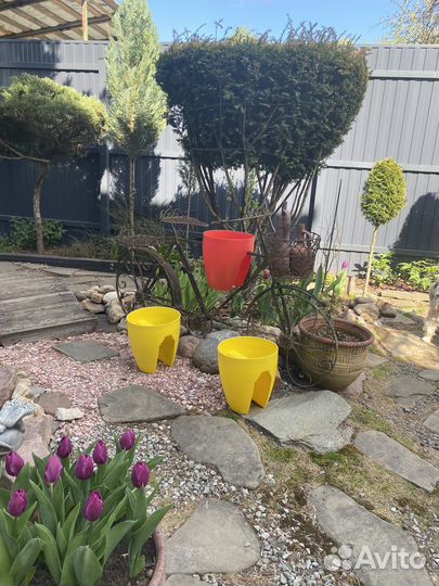 Горшки для сада пластиковые