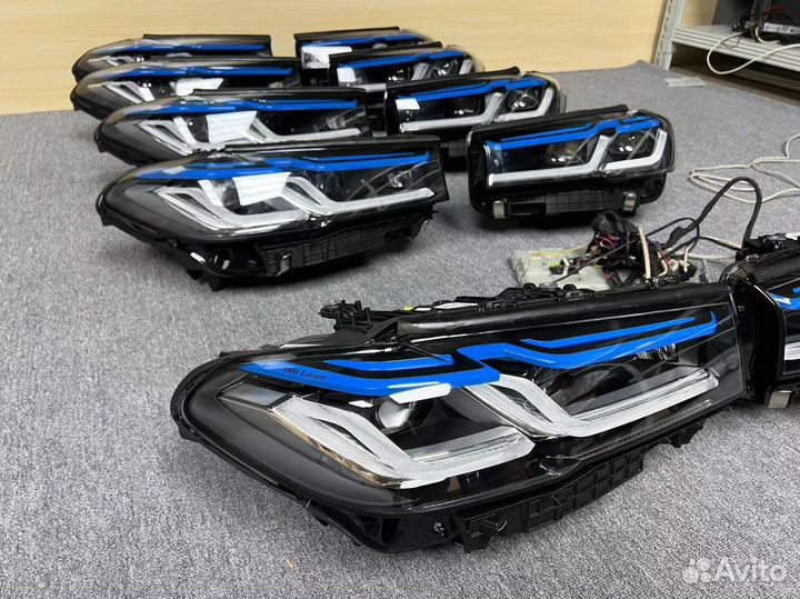 Передние Фары рестайл на Bmw G30 5 Серии