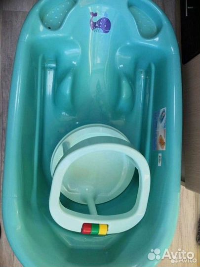 Ванночка для купания+стульчик+круг