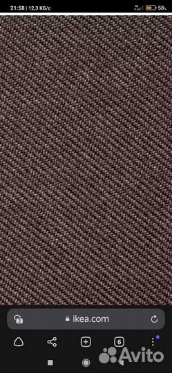 Чехол подушки Гиннарп Икея коричневый