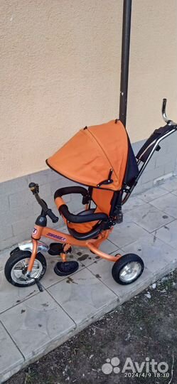 Велосипед коляска с ручкой